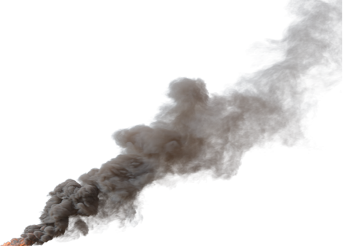 (4K) Smoke Plume Front Left Fire On 3 Medium  Effect