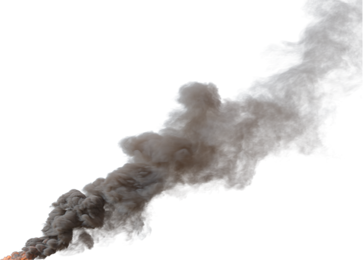 HD VFX of  Smoke Plume Front Left Fire   Medium 