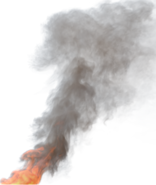 (4K) Smoke Plume Front Left Fire On 5 Small  Effect