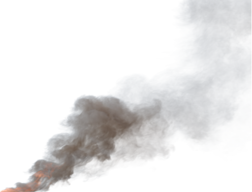 (4K) Smoke Plume Front Left Fire On 6 Small  Effect