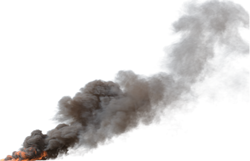 (4K) Smoke Plume Front Left Fire On 8 Medium  Effect