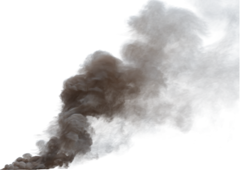 (4K) Smoke Plume Front Right Fire Off 10 Medium  Effect
