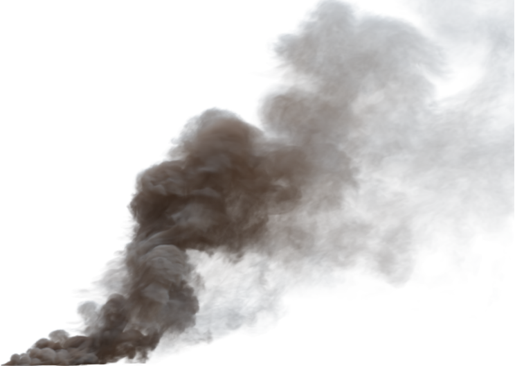 (4K) Smoke Plume Front Right Fire Off 10 Medium  Effect