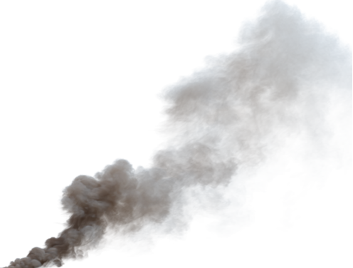 (4K) Smoke Plume Front Right Fire Off 11 Big  Effect