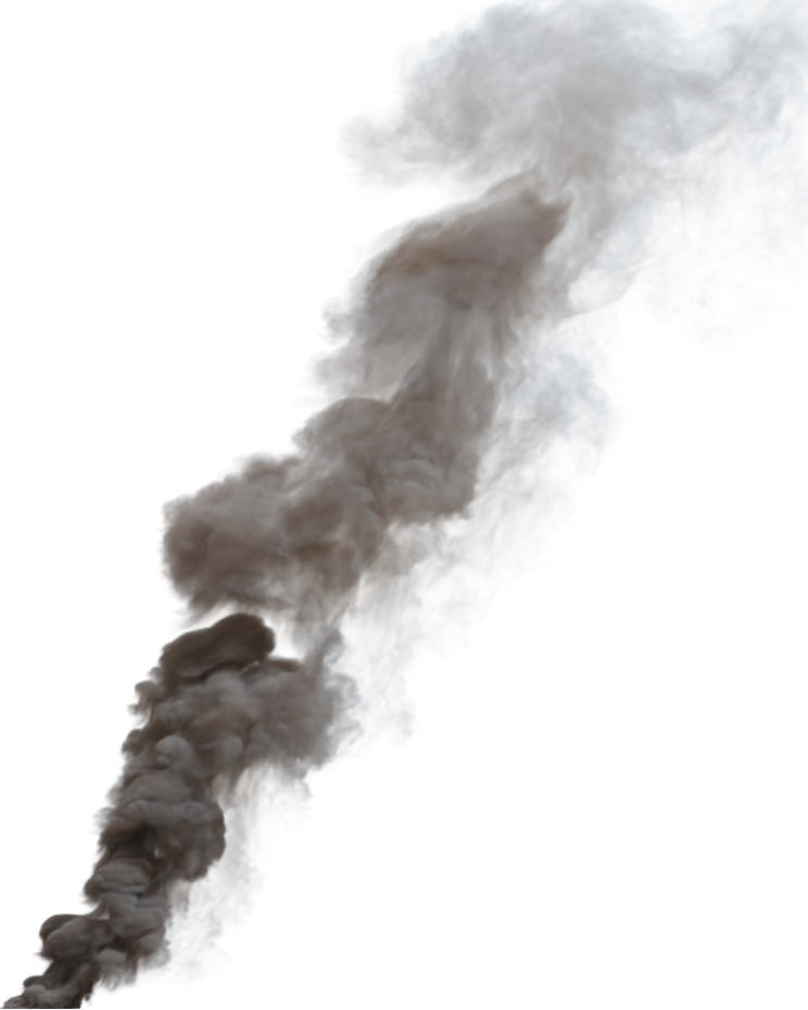(4K) Smoke Plume Front Right Fire Off 13 Medium  Effect