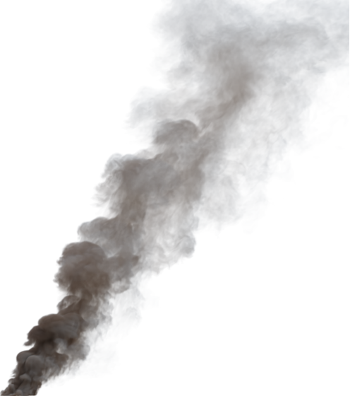 (4K) Smoke Plume Front Right Fire Off 16 Big  Effect