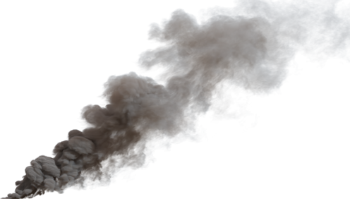 (4K) Smoke Plume Front Right Fire Off 17 Medium  Effect