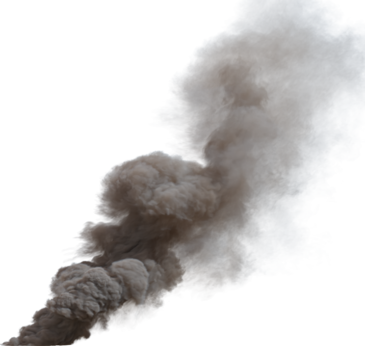 (4K) Smoke Plume Front Right Fire Off 1 Medium  Effect