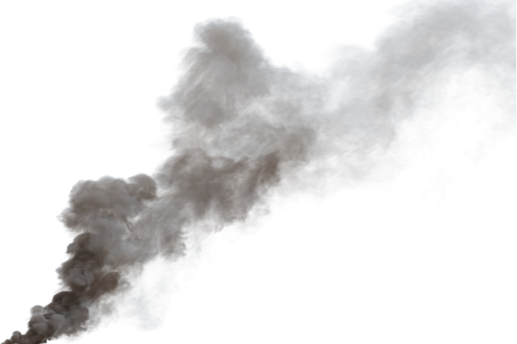 (4K) Smoke Plume Front Right Fire Off 20 Big  Effect