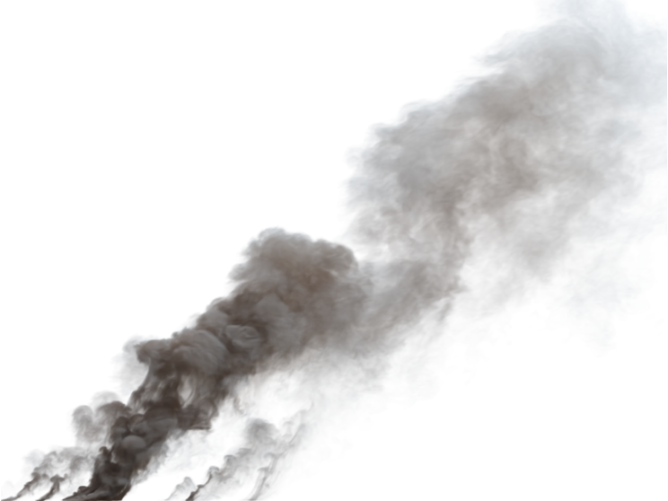 (4K) Smoke Plume Front Right Fire Off 23 Big  Effect