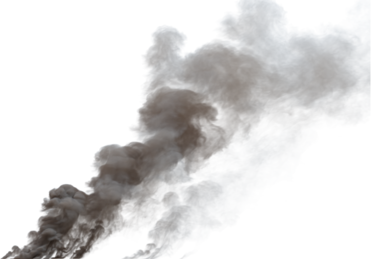 (4K) Smoke Plume Front Right Fire Off 24 Big  Effect