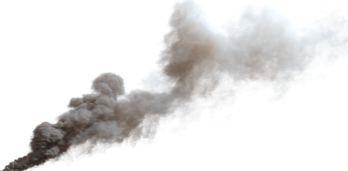 (4K) Smoke Plume Front Right Fire Off 2 Big  Effect