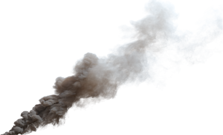 (4K) Smoke Plume Front Right Fire Off 3 Medium  Effect