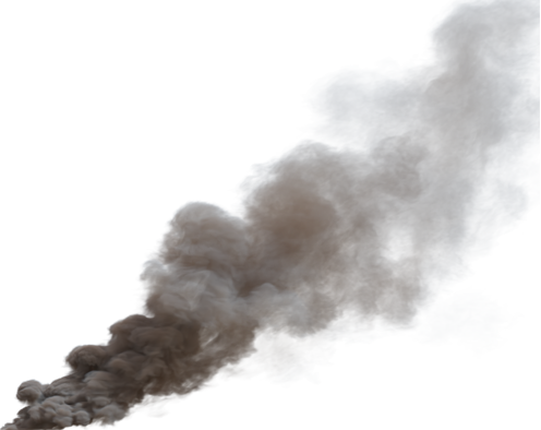 (4K) Smoke Plume Front Right Fire Off 4 Small  Effect
