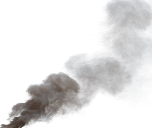 (4K) Smoke Plume Front Right Fire Off 6 Small  Effect