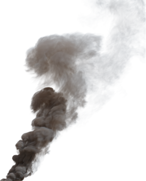 (4K) Smoke Plume Front Right Fire Off 7 Small  Effect