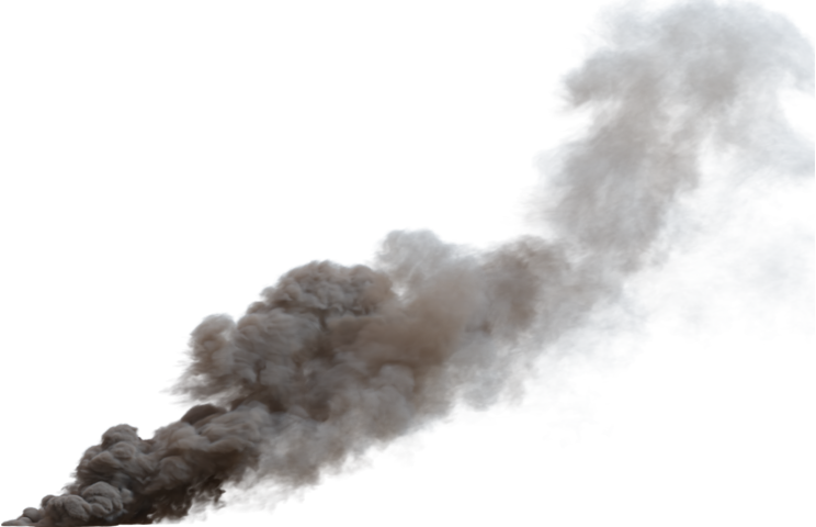 (4K) Smoke Plume Front Right Fire Off 8 Mediumhf  Effect