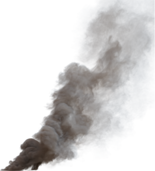 (4K) Smoke Plume Front Right Fire Off 9 Medium Effect