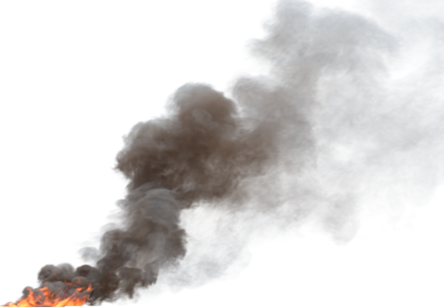 (4K) Smoke Plume Front Right Fire On 10 Medium  Effect