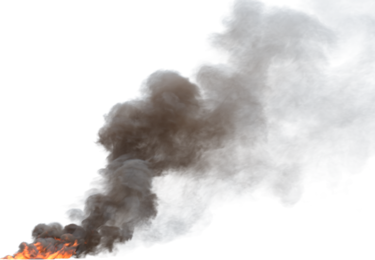 HD VFX of  Smoke Plume Front Right Fire   Medium 