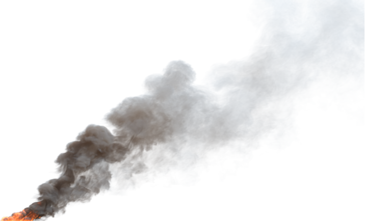 (4K) Smoke Plume Front Right Fire On 12 Medium  Effect