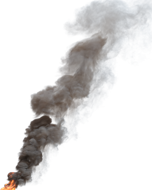 (4K) Smoke Plume Front Right Fire On 13 Medium  Effect
