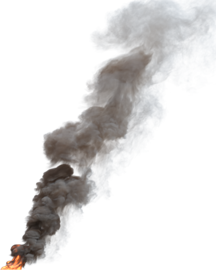 (4K) Smoke Plume Front Right Fire On 13 Medium  Effect