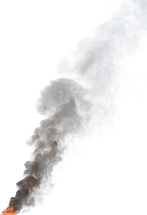 (4K) Smoke Plume Front Right Fire On 14 Medium  Effect