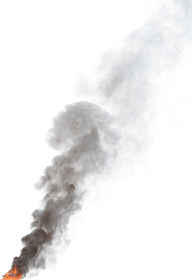 (4K) Smoke Plume Front Right Fire On 14 Medium  Effect