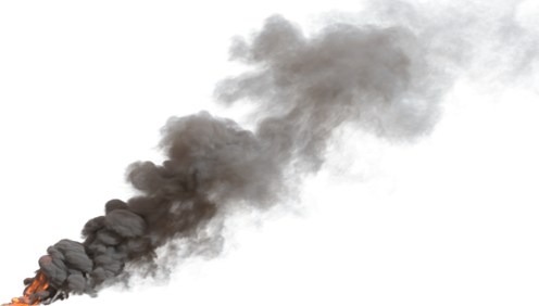 (4K) Smoke Plume Front Right Fire On 17 Medium  Effect