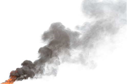 (4K) Smoke Plume Front Right Fire On 18 Medium  Effect