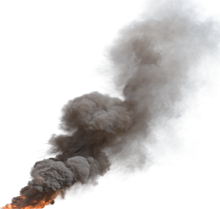 (4K) Smoke Plume Front Right Fire On 1 Medium  Effect