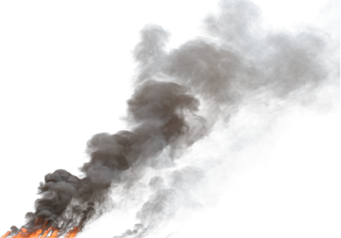 (4K) Smoke Plume Front Right Fire On 24 Big  Effect
