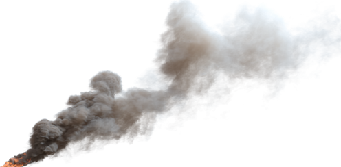 (4K) Smoke Plume Front Right Fire On 2 Big  Effect