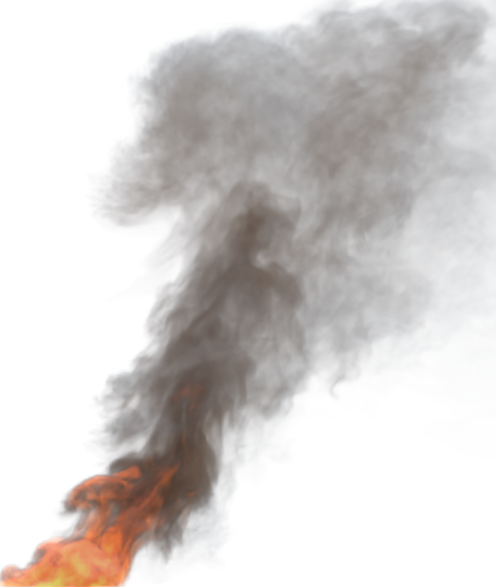(4K) Smoke Plume Front Right Fire On 5 Small  Effect