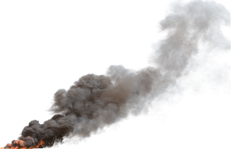 HD VFX of  Smoke Plume Front Right Fire   Medium 