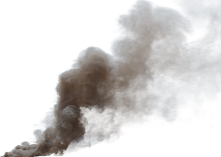 (4K) Smoke Plume Midday Fire Off 10 Medium  Effect