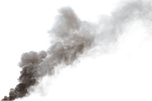 (4K) Smoke Plume Midday Fire Off 20 Big  Effect