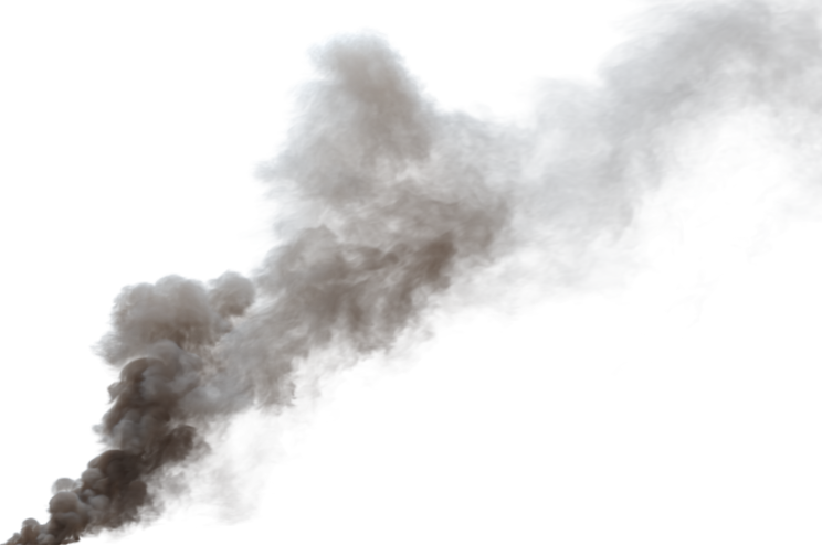 (4K) Smoke Plume Midday Fire Off 20 Big  Effect