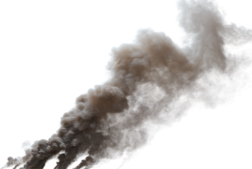 (4K) Smoke Plume Midday Fire Off 21 Big  Effect