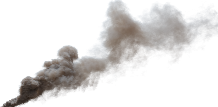 HD VFX of  Smoke Plume Midday Fire Off  Big 