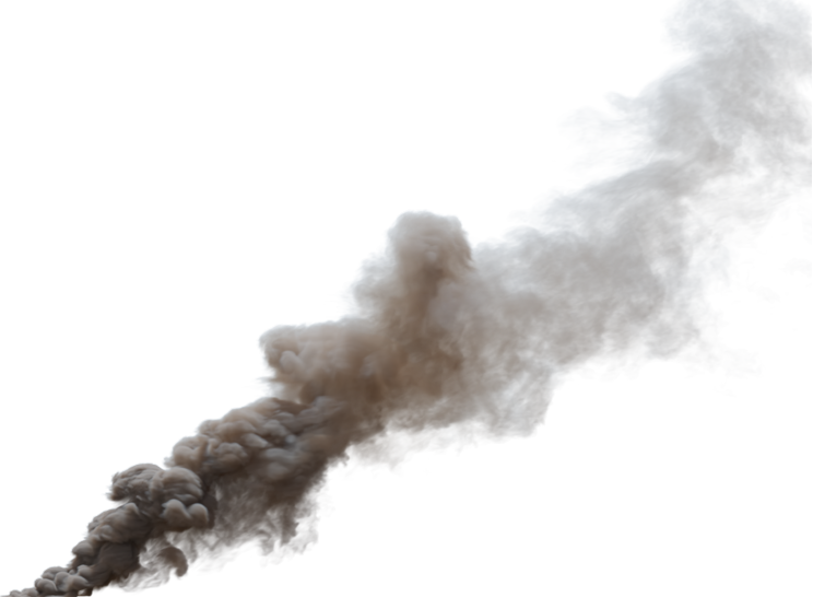 HD VFX of  Smoke Plume Midday Fire Off  Medium 