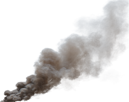 (4K) Smoke Plume Midday Fire Off 4 Small  Effect