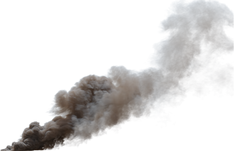 HD VFX of  Smoke Plume Midday Fire Off  Mediumhf 