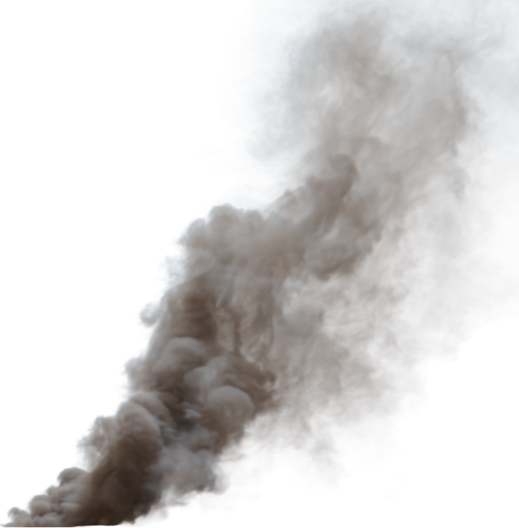 (4K) Smoke Plume Midday Fire Off 9 Medium  Effect