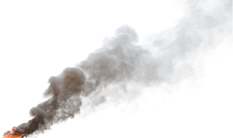 (4K) Smoke Plume Midday Fire On 12 Medium  Effect
