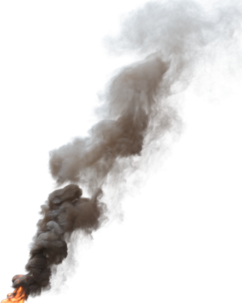 (4K) Smoke Plume Midday Fire On 13 Medium  Effect