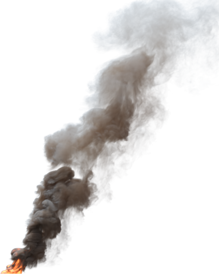 (4K) Smoke Plume Midday Fire On 13 Medium  Effect