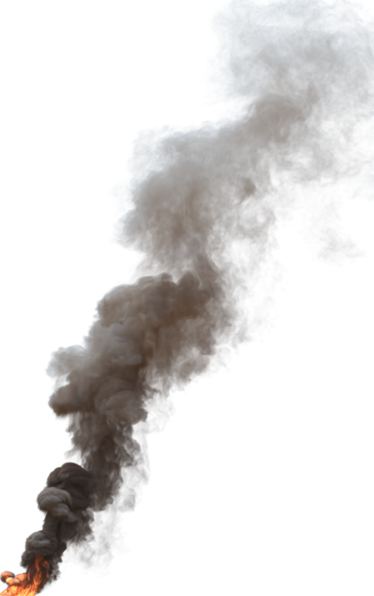(4K) Smoke Plume Midday Fire On 15 Big  Effect