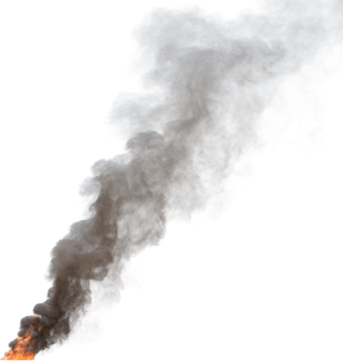 (4K) Smoke Plume Midday Fire On 16 Big  Effect
